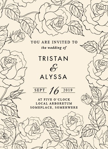 Convite de casamento online minimalista