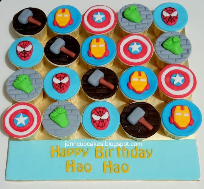 Cupcake Vingadores azul