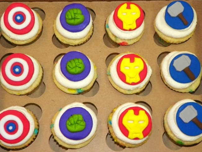 Cupcake Vingadores decoração