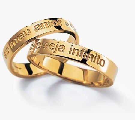 Fotos de alianças com frases