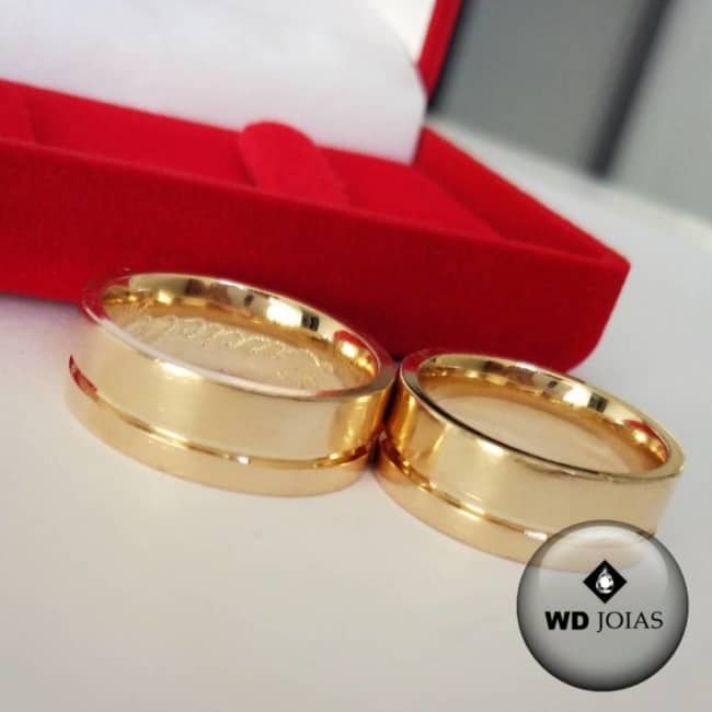 Fotos de alianças de ouro