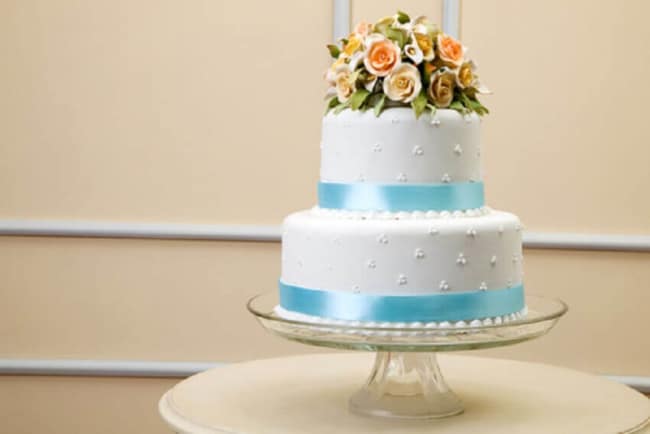 Lindo bolo de casamento Azul