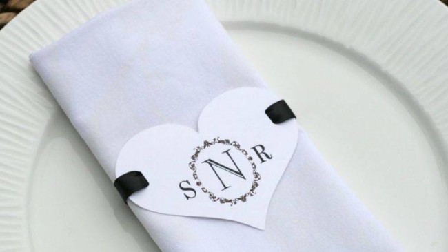 Porta guardanapo barato para casamento cetim