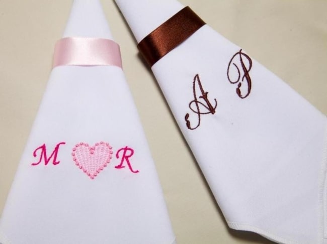 Porta guardanapo barato para casamento de cetim