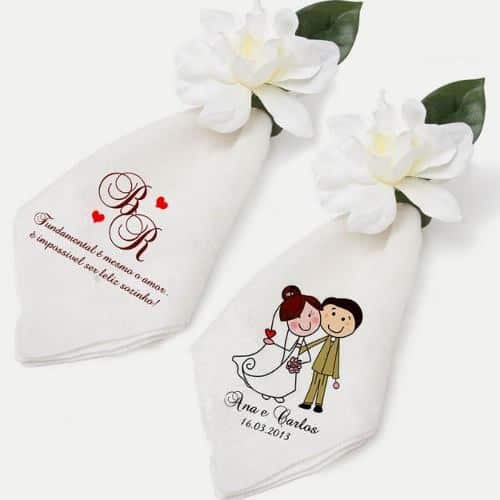 Porta guardanapo barato para casamento de flor