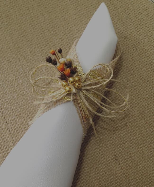 Porta guardanapo para casamento rústico