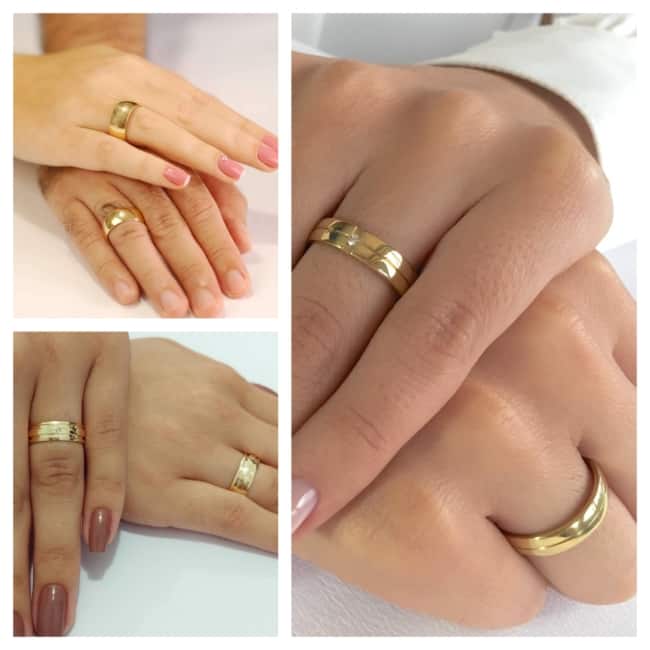 fotos de aliança de ouro