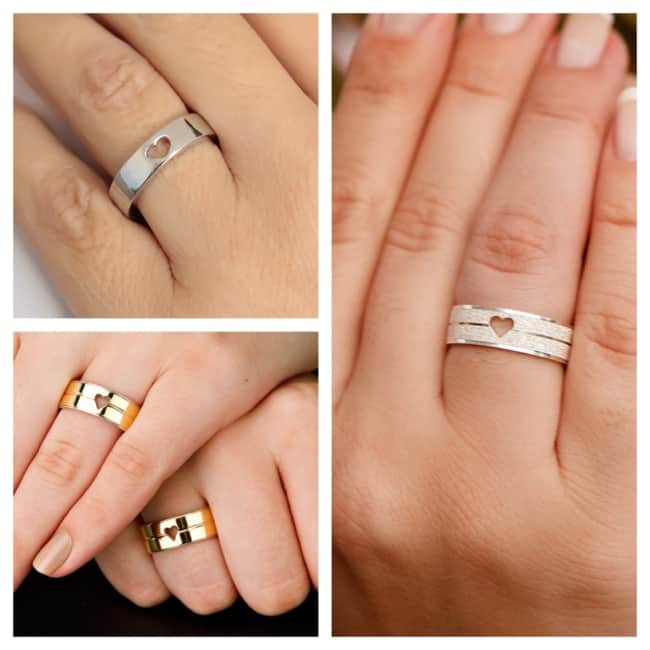 fotos de alianças com coração