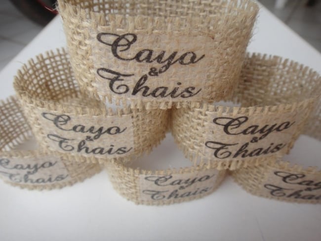 ideias de Porta guardanapo para casamento rústico