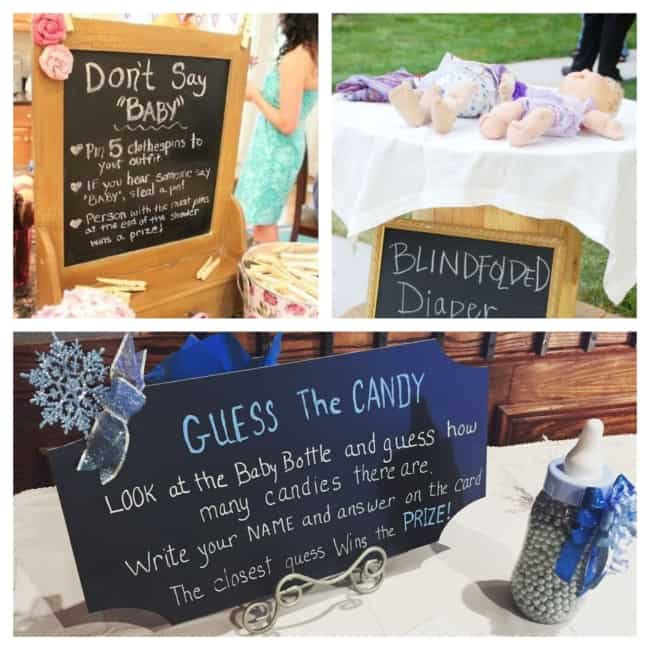 ideias de brincadeiras para chá de bebê