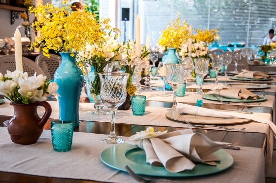 inspiração de Casamento Azul e Amarelo