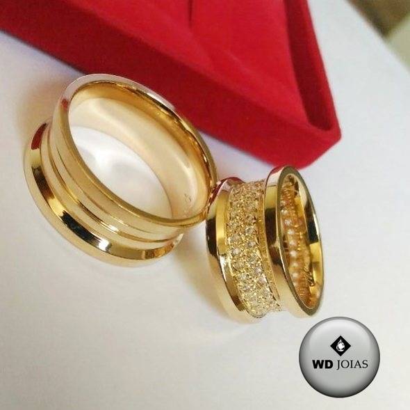 lindas Fotos de alianças de ouro