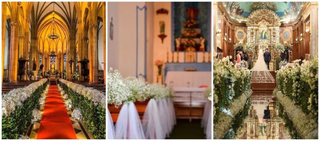 arranjos para casamento na igreja