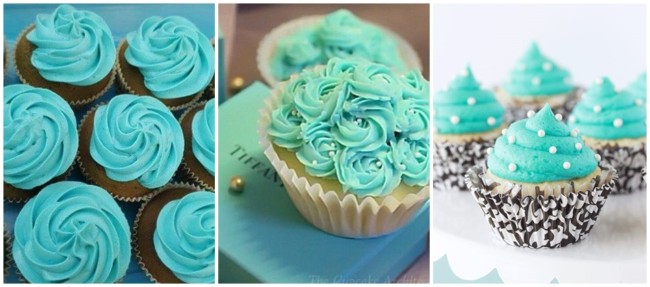 ideias para cupcake azul tiffany