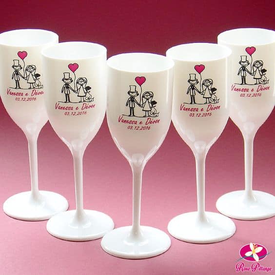 taça personalizada para casamento
