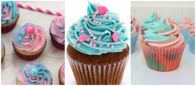 ideias para cupcake azul e rosa