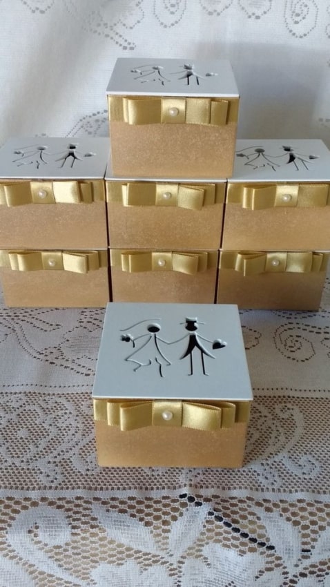 caixinha de MDF para casamento