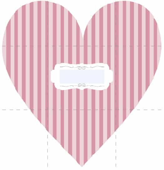 Envelope para convite de casamento para imprimir de coração