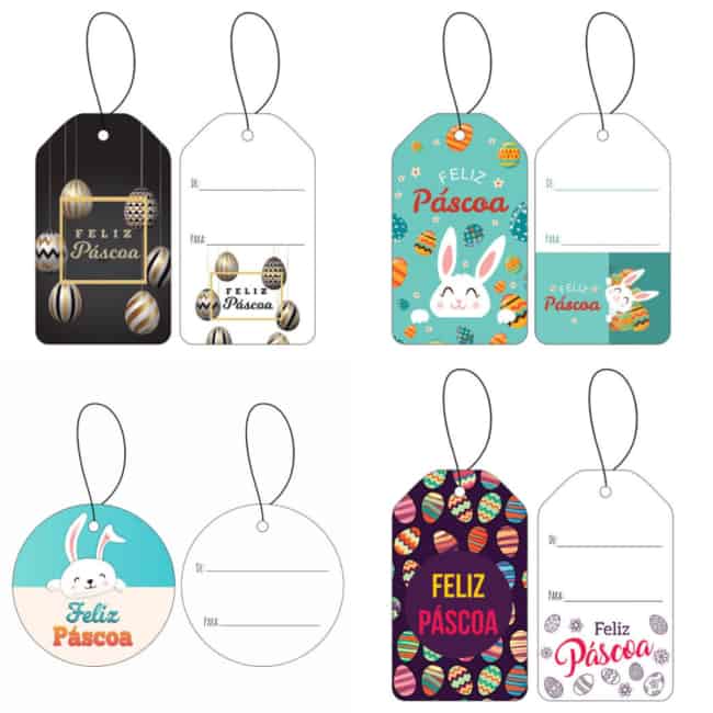 Modelo TAG de Páscoa Para Presentes 3