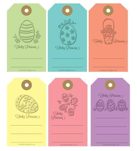 Modelo TAG de Páscoa para Escrever