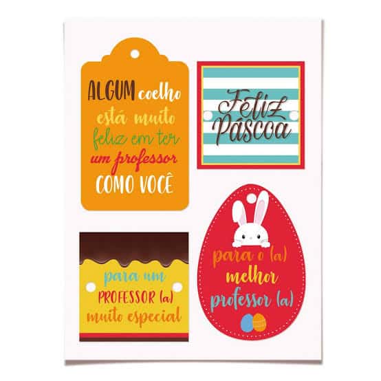 Modelo TAG de Páscoa para Professores