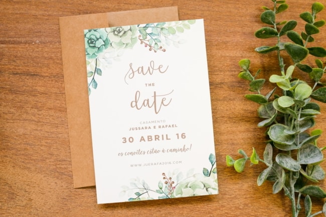 Save the date impresso simples