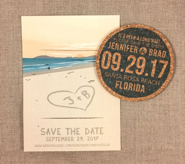 Save the date para casamento na praia