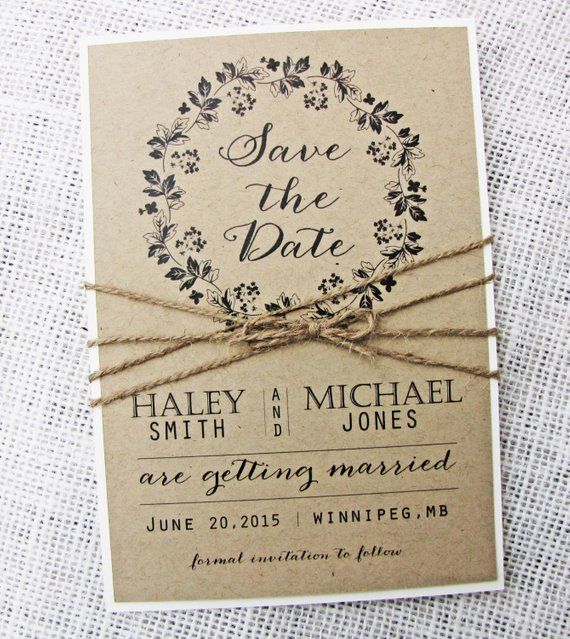 Save the date rústico ideias