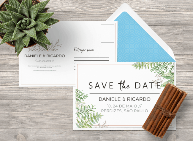 dicas de Save the date impresso