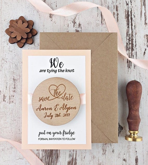 ideia de Save the date rústico