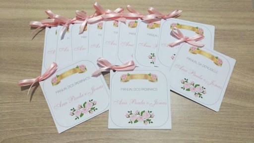 Manual dos padrinhos rosa claro