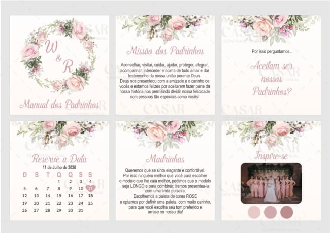 Manual dos padrinhos rosa