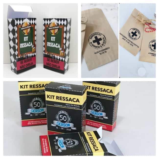 embalagem para kit ressaca