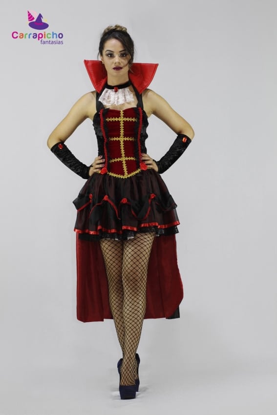 linda Fantasia de Drácula feminina