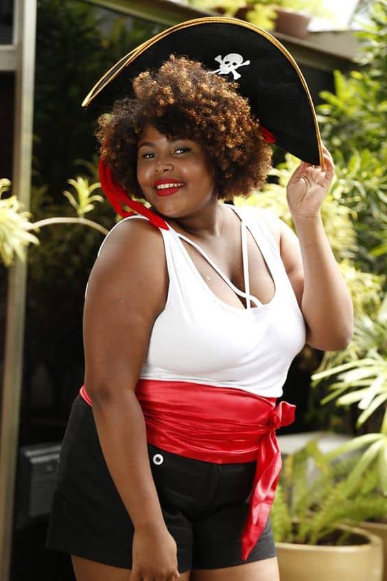 fantasia de pirata plus size