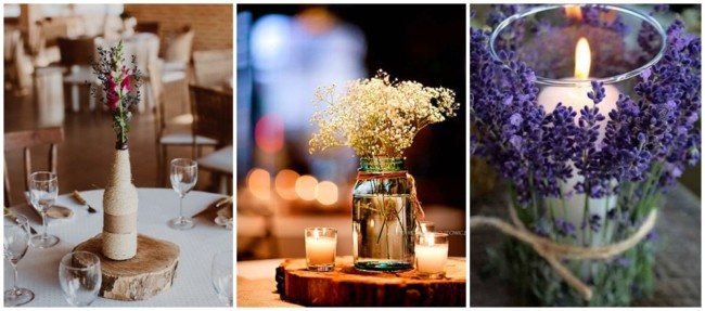 12 ideias DIY para centro de mesa de casamento