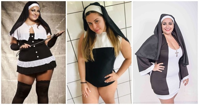 ideias de fantasia plus size de freira