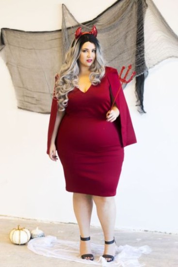 fantasia de diabinha plus size