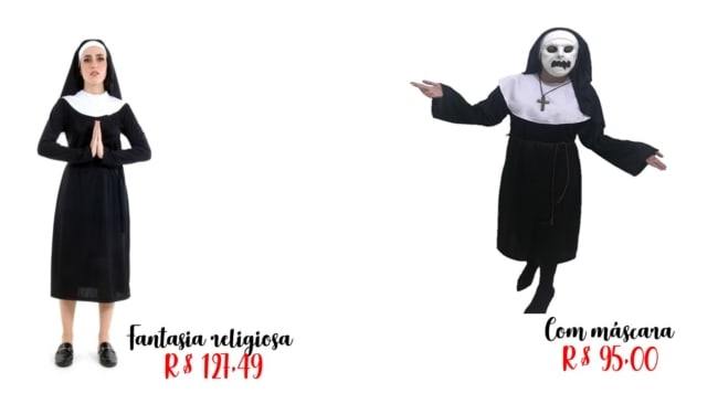 modelos e preços fantasia de freira