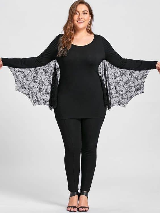 fantasia de Halloween simples plus size