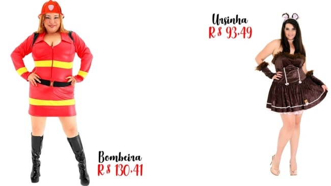 modelos e preços de fantasia plus size
