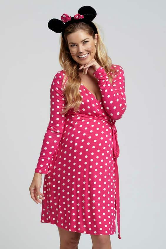 Fantasia da Minnie simples para gestantes
