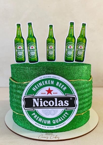 glow cake da Heineken