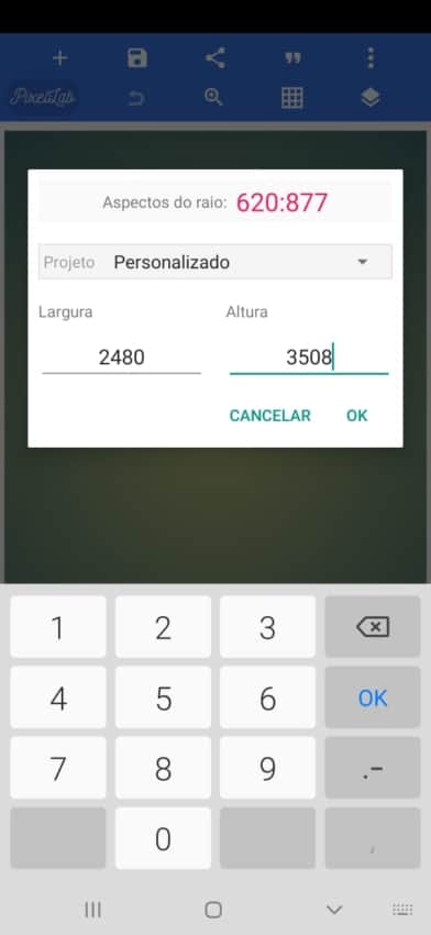 passo a passo para editar topo de bolo no celular