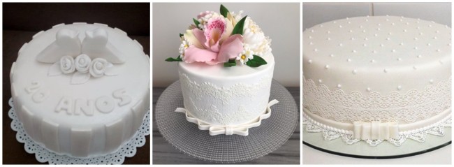ideias de bolos para bodas de porcelana