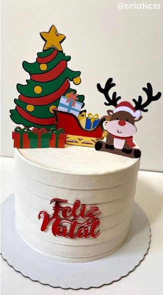 topper de bolo natalino