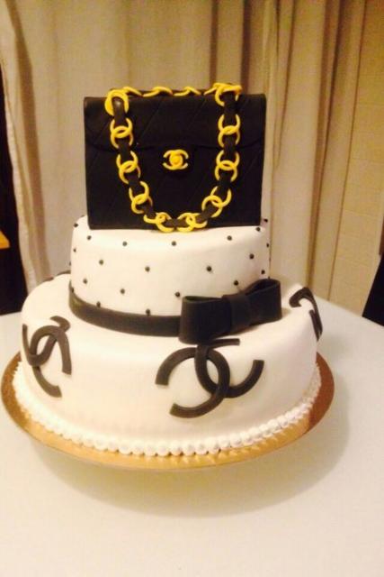 Cake#chanel, Festa Chanel, Bolo Chanel, Bolsa Chanel
