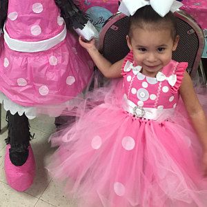 fantasia da Minnie infantil em rosa