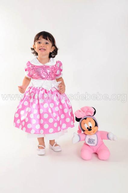 fantasia da Minnie infantil rosa 