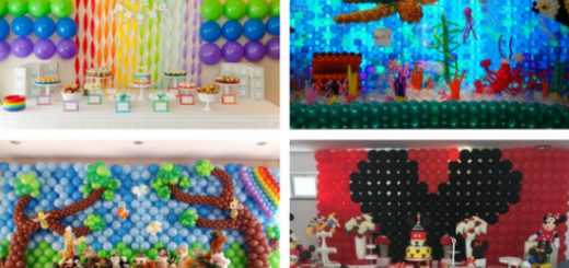 seleção de fotos de parede de balões